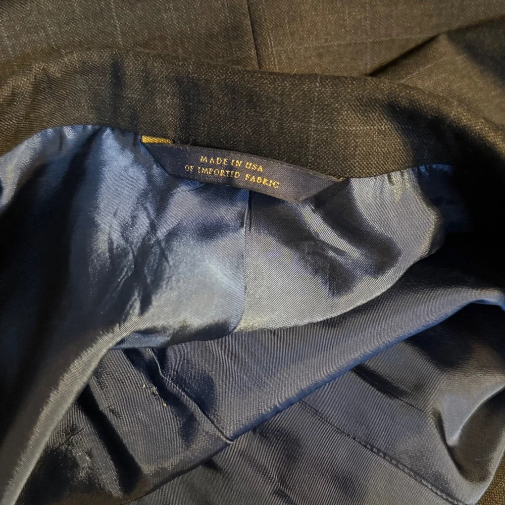 Brooks Brothers Blazer Custom Tailored Vintage USA‎ Union made Plaid Wool 55 L